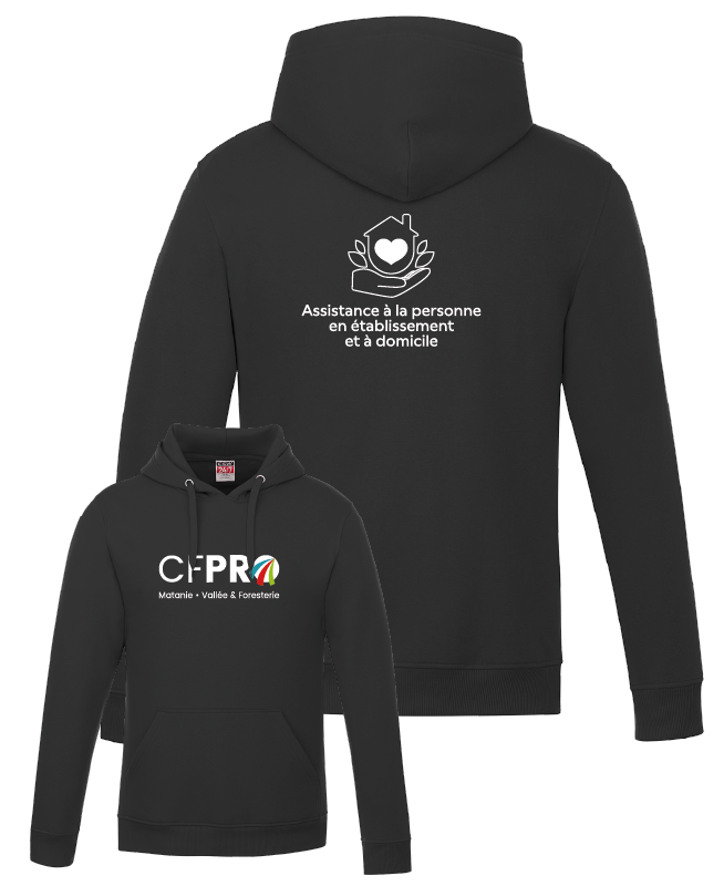 CFPRO - L00550 Molleton à capuchon 'Vault' - SE. S15273 (AV) - DTF. DTF-1077 (DOS)