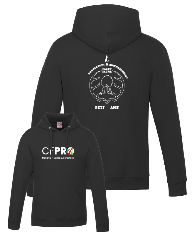 CFPRO - L00550 Molleton à capuchon 'Vault' - SE. S15273 (AV) - DTF. DTF-1079 (DOS)