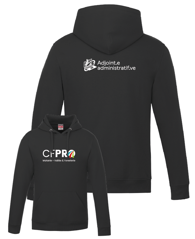 CFPRO - L00550 Molleton à capuchon 'Vault' - SE. S15273 (AV) - DTF. DTF-1082 (DOS)