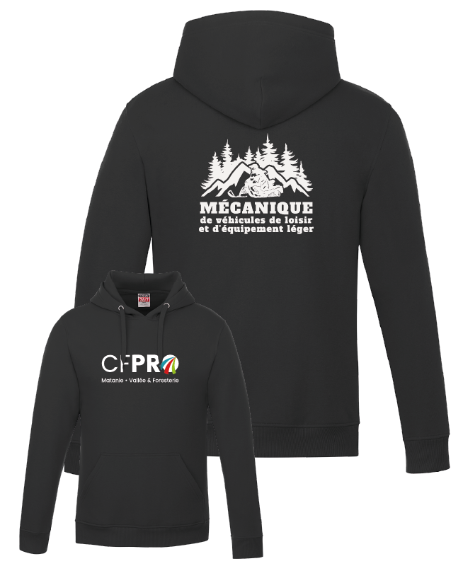 CFPRO - L00550 Molleton à capuchon 'Vault' - SE. S15273 (AV) - DTF. DTF-1084 (DOS)