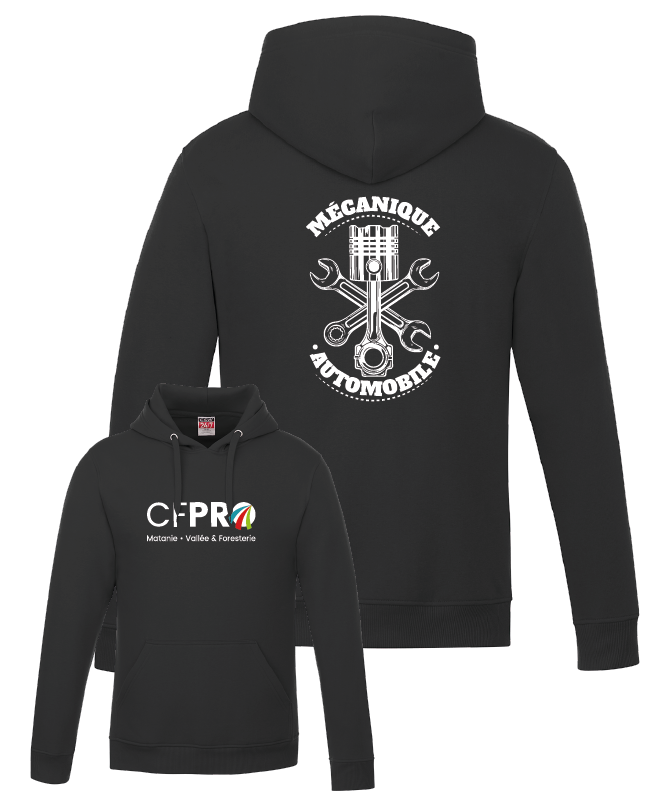 CFPRO - L00550 Molleton à capuchon 'Vault' - SE. S15273 (AV) - DTF. DTF-1086 (DOS)