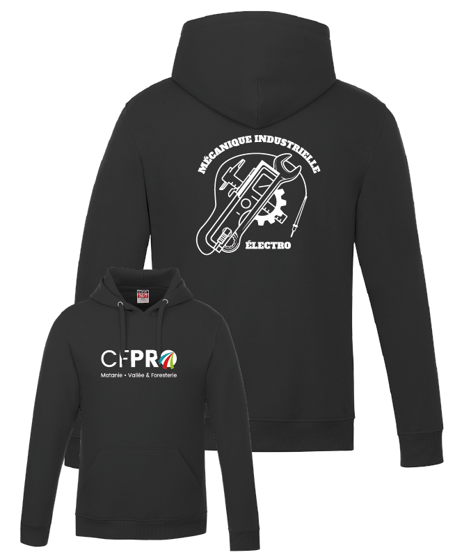 CFPRO - L00550 Molleton à capuchon 'Vault' - SE. S15273 (AV) - DTF. DTF-1087 (DOS)