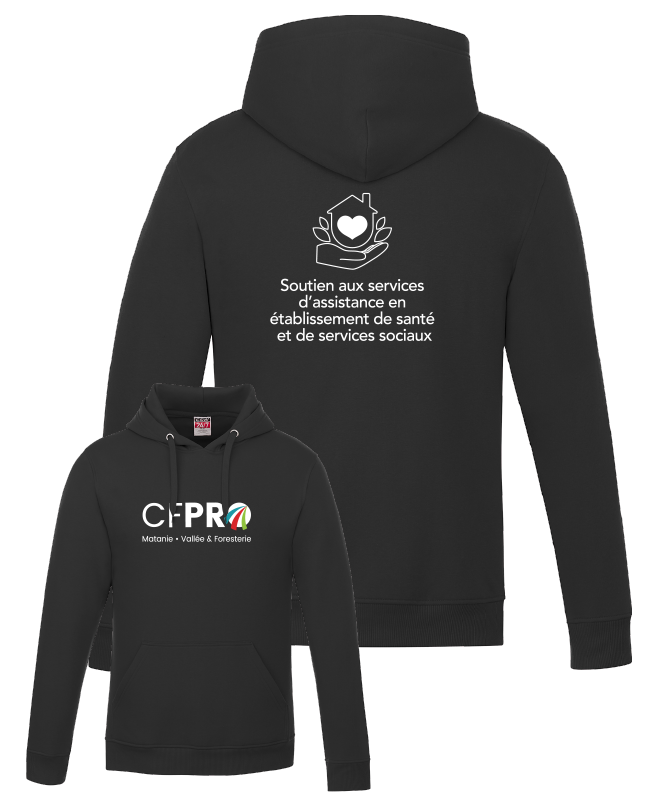 CFPRO - L00550 Molleton à capuchon 'Vault' - SE. S15273 (AV) - DTF. DTF-1077 (DOS)