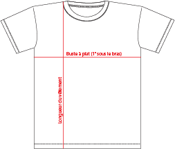 Charte de grandeur 5000 (S à 3XL)